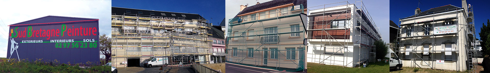 Peinture extérieure et ravalement de façades immeubles et bâtiment en Morbihan